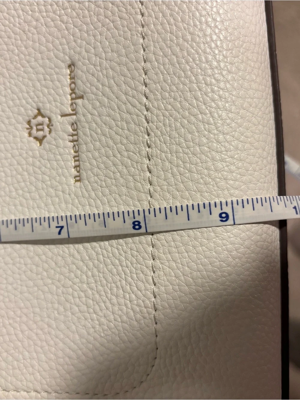 Classic Minimalist Nanette Lepore Ivory Pebbled Crossbody Bag Double Zip Gold